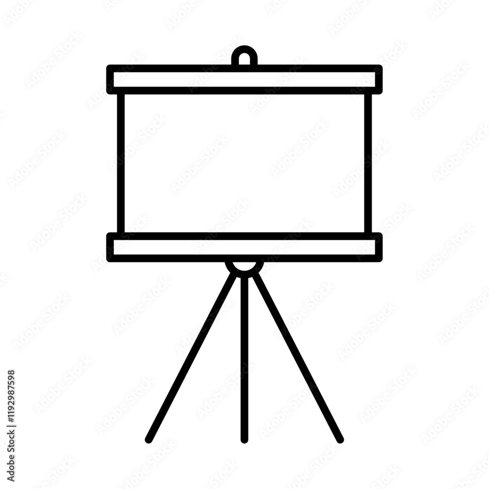 Presentation screen icon linear logo isolated Presentation screen icon linear logo isolated
