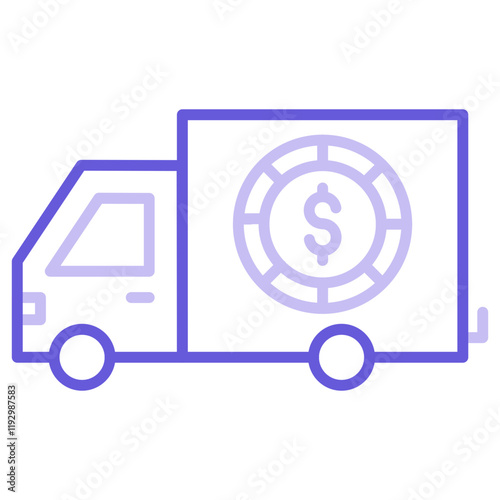 Cash Transfer Vehicle Icon