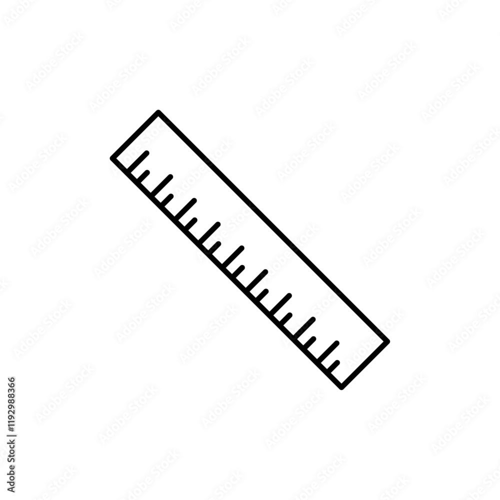 Ruler icon linear logo isolated Ruler icon linear logo isolated