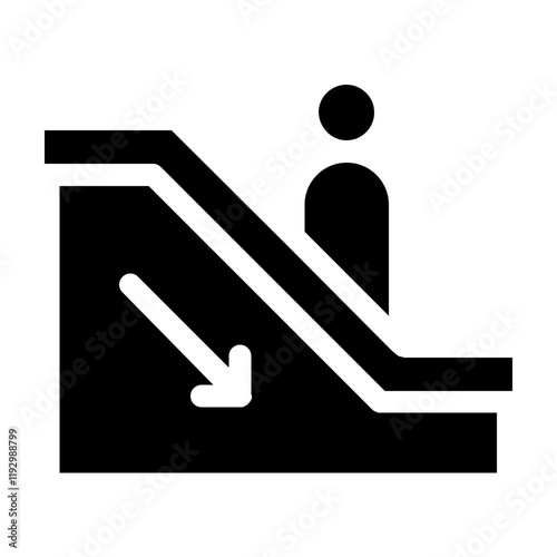 escalator down icon