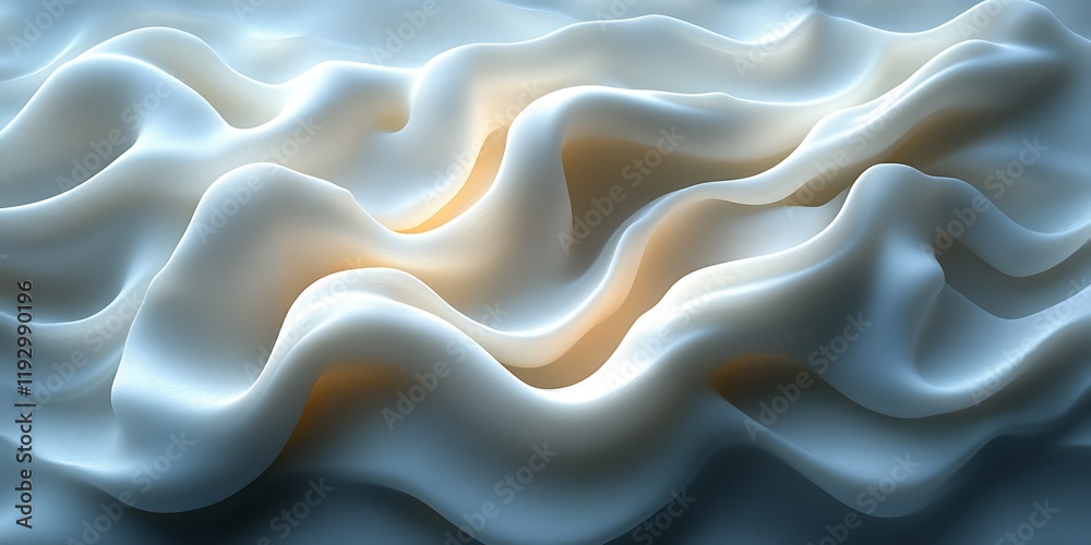 Obraz premium Abstract white flowing fabric, light and shadow, elegant background