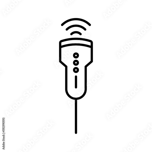 Ultrasound icon linear logo isolated