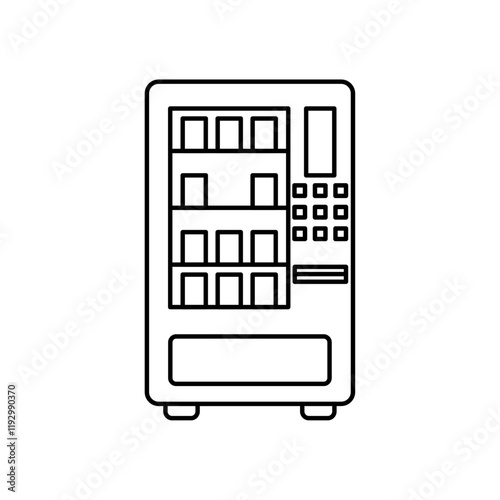 Vending machine icon linear logo isolated