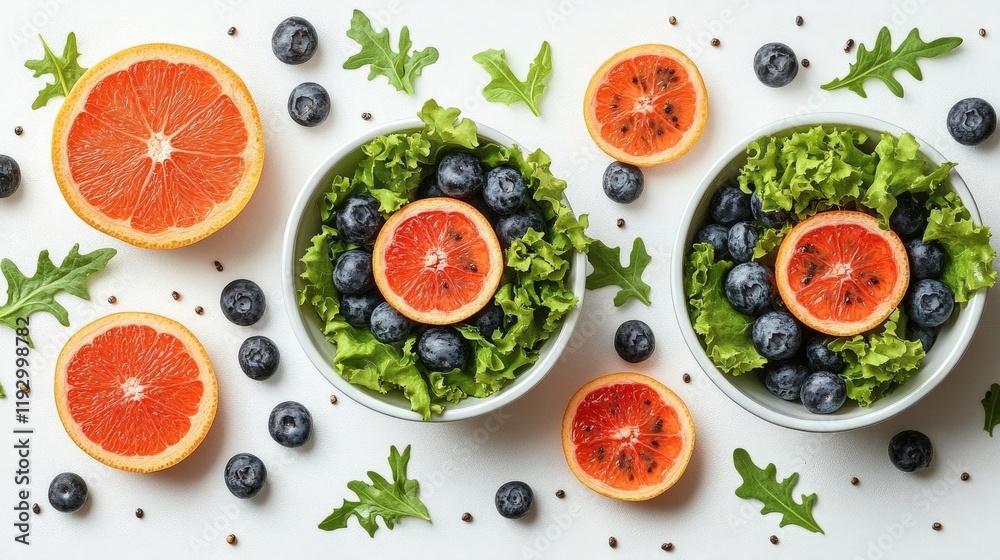 Vibrant and Refreshing Salad with Grapefruit and Blueberries: A Healthy and Delicious Meal Vibrant and Refreshing Salad with Grapefruit and Blueberries: A Healthy and Delicious Meal