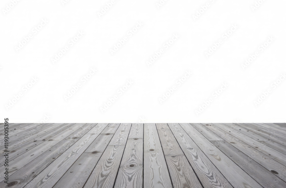 Fototapeta premium Grey wooden floor as background, spase for text.