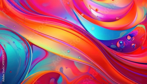 Abstract Maximalist Wallpaper with Vibrant Colors and Intricate Patterns