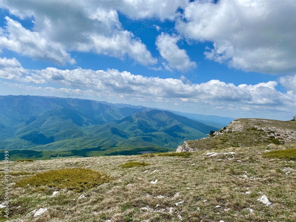 beautiful spring mountain landscape with blue sky beautiful spring mountain landscape with blue sky