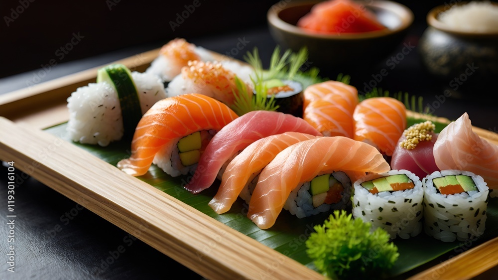 sushi with salmon sushi with salmon
