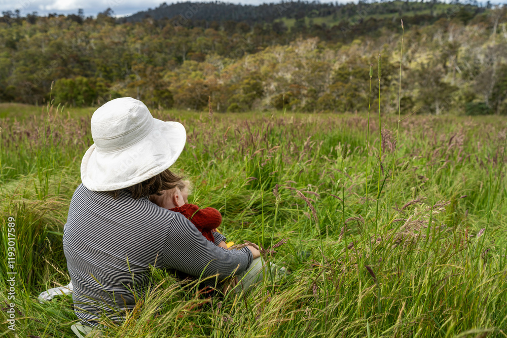 long native grasses on a regenerative agricultural farm. pasture in a grassland in the bush in australia in spring in australia long native grasses on a regenerative agricultural farm. pasture in a grassland in the bush in australia in spring in australia