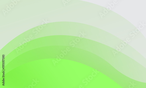 Abstract green white background with waves. Vector illustration