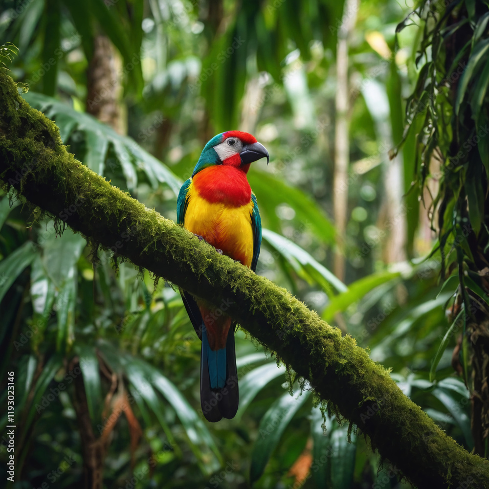 Tropical Bird Perched on a Branch Tropical Bird Perched on a Branch