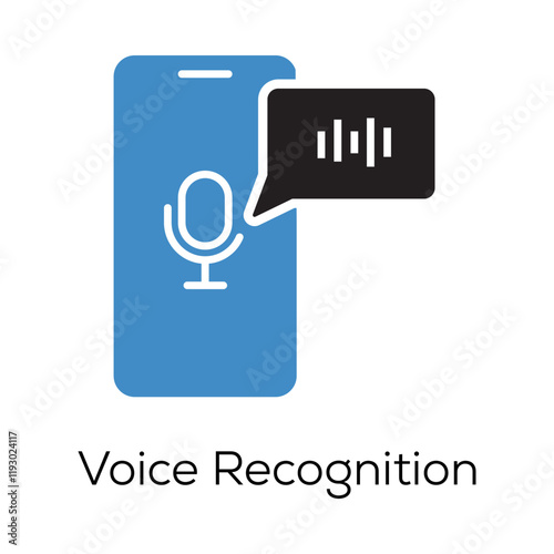 Voice Recognition Icon – Smart Voice Input and Speech Processing System