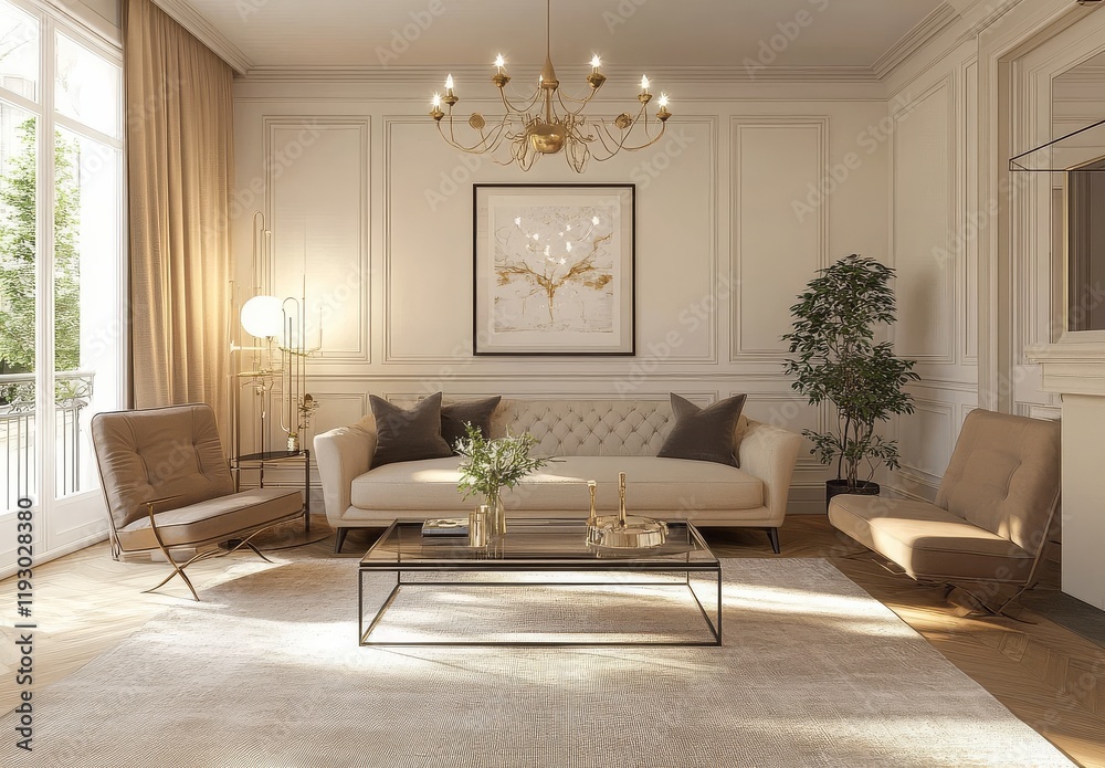 Fototapeta premium Experience the allure of French decor in your home.