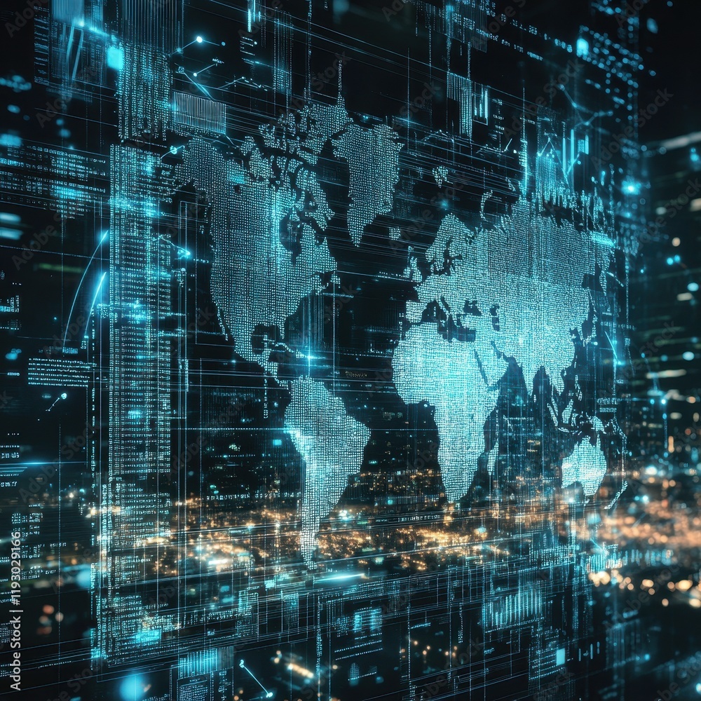 Obraz premium Visualizing worldwide legislation on a digital platform.