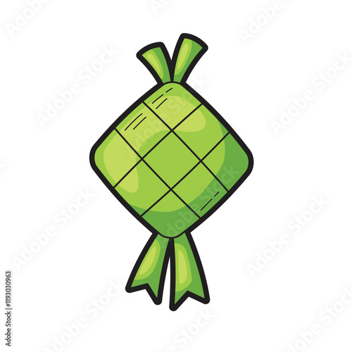 ketupat icon. Suitable for food packaging design, Ramadan food
