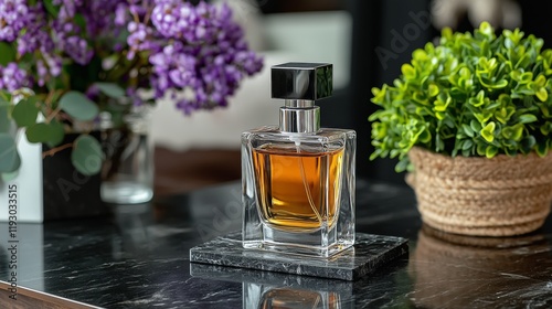 Elegant Perfume Bottle Display photo