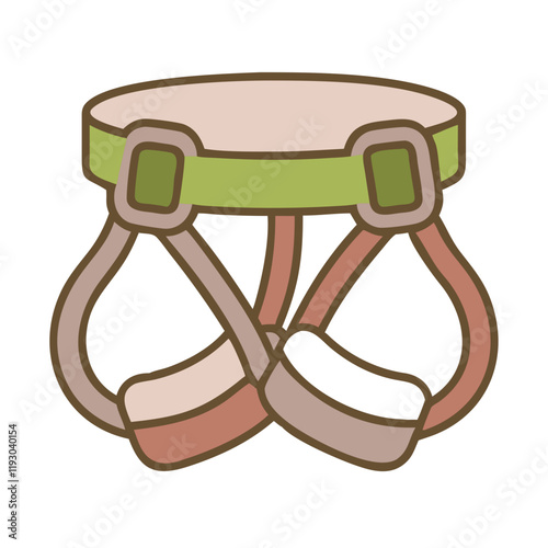 Climbing harness icon on white background