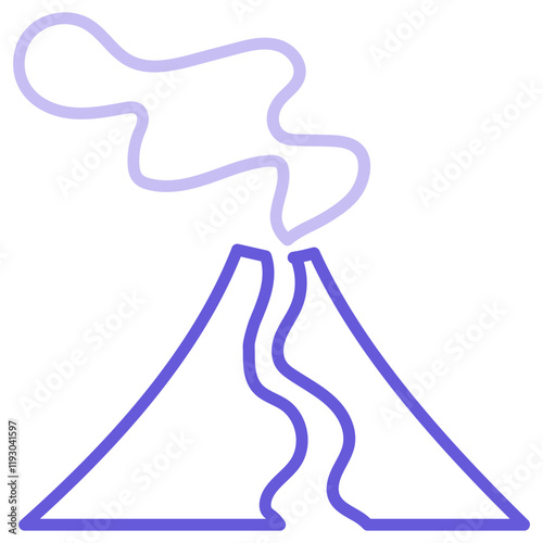 Volcano Landscape Icon