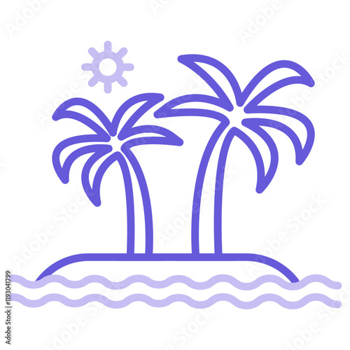 Shore Landscape Icon