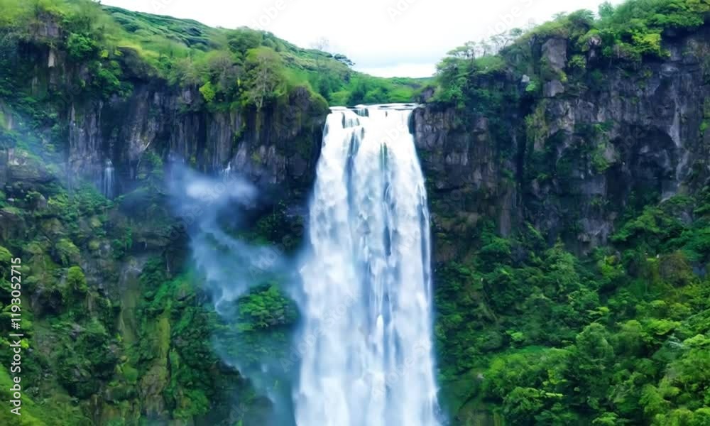waterfall landscape natural scenery background waterfall landscape natural scenery background