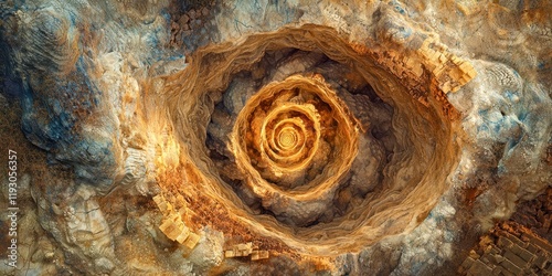 Wallpaper Mural Spiral shaped rock with a hole in the middle Torontodigital.ca