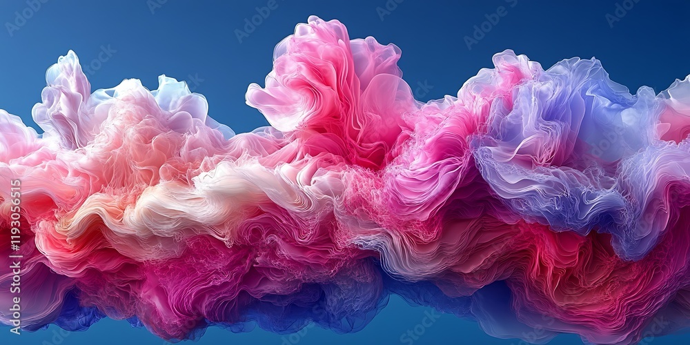 Obraz premium Abstract pink, blue, white cloudscape. Digital art background