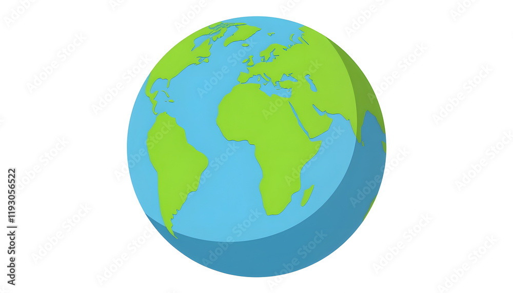 Simplified earth globe illustration / png, retro style, with white tones Simplified earth globe illustration / png, retro style, with white tones