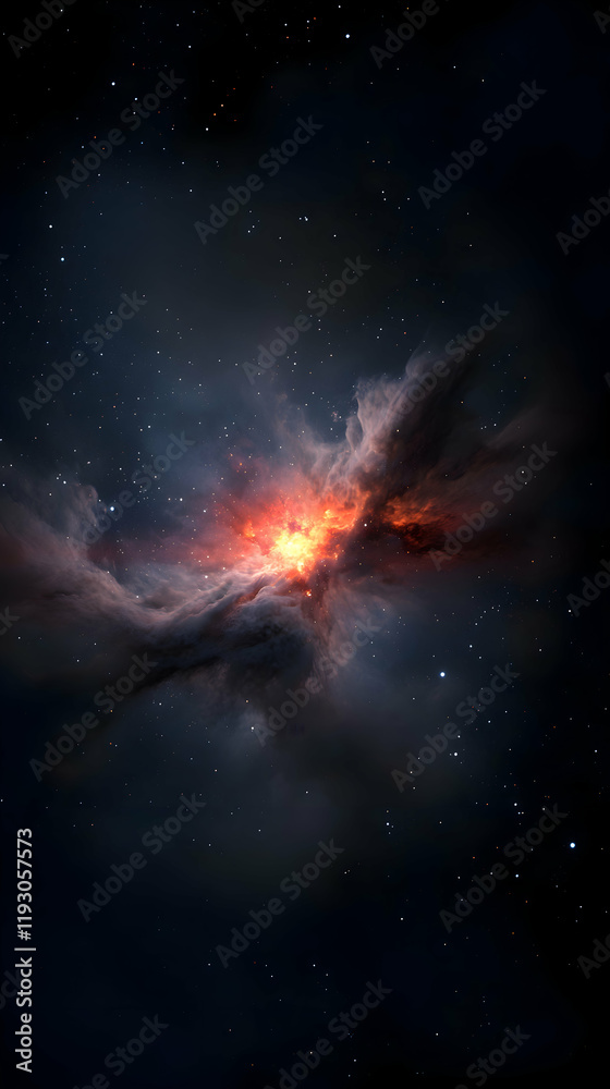 Fototapeta premium Colorful cosmic nebula illuminated by stars in deep space
