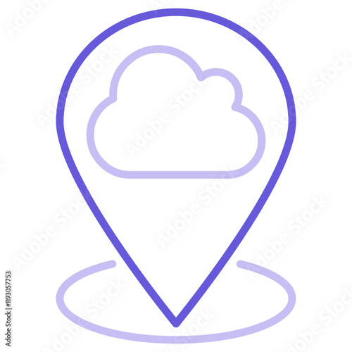 Cloud Location Icon