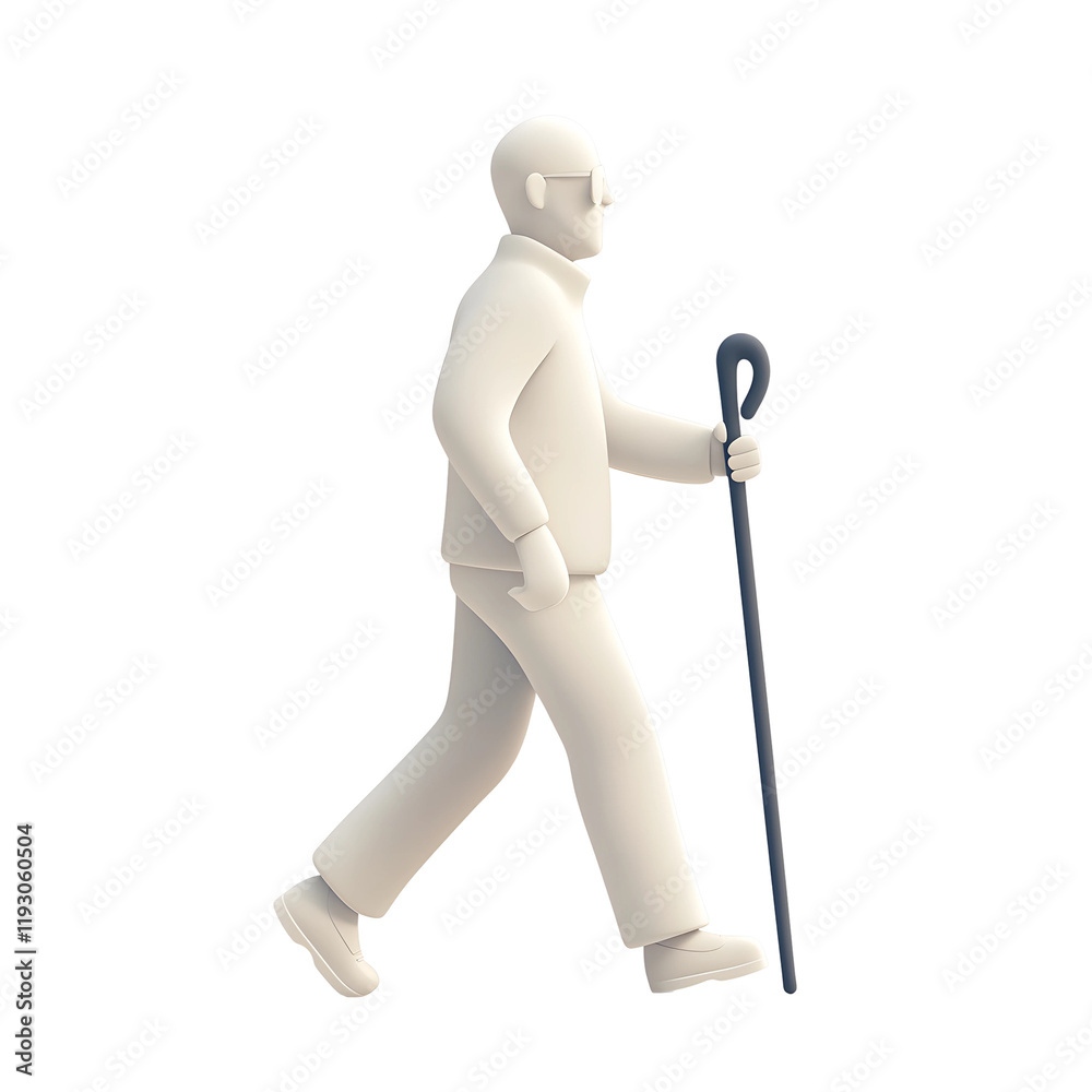Old person icon walking with one hand holding the stick isolated on transparent background
Old person icon walking with one hand holding the stick isolated on transparent background