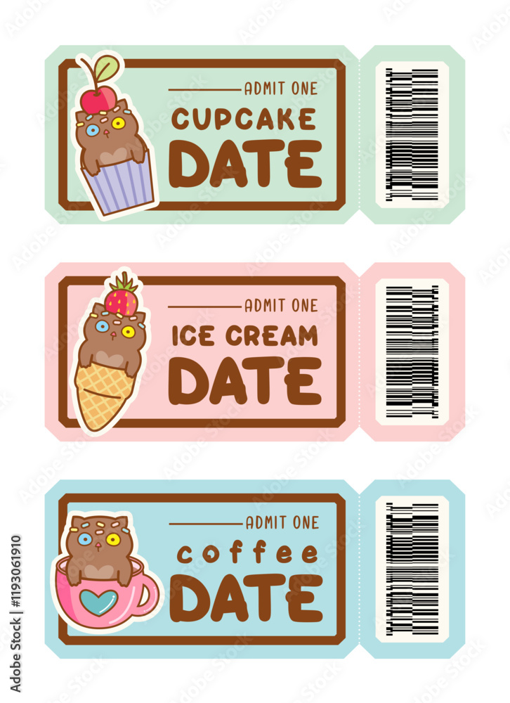 Ticket, tickets, bilhete de entrada, bilhete, cafeteria, doceria,  retrô, ingresso para doceria, bilhete cafeteria, cupcake, café, sorvete, dia do sorvete, dia do café,  tickets confeitaria