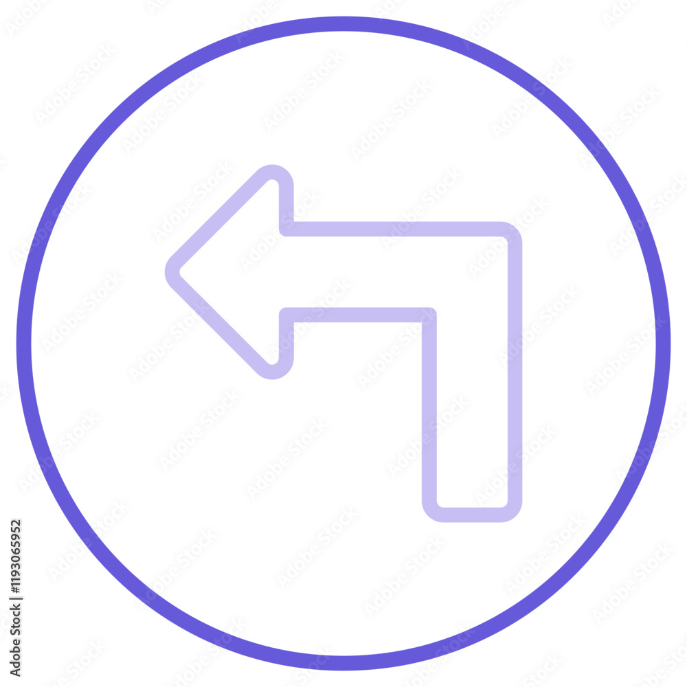 Turn Left Icon Turn Left Icon
