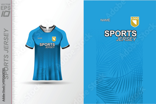 Modern ready-to-print jersey design with dynamic lines and vibrant colors. Perfect for football, basketball, cycling, or sportswear. High-quality, customizable vector file for instant printing.