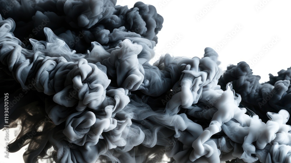 Intricate abstract smoke pattern in gray and black, perfect for creative projects and artistic backgrounds Intricate abstract smoke pattern in gray and black, perfect for creative projects and artistic backgrounds