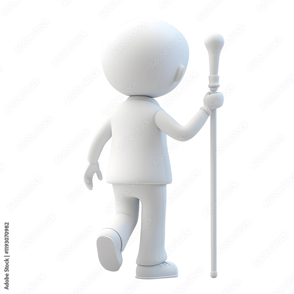 Old person icon walking with one hand holding the stick isolated on transparent background
Old person icon walking with one hand holding the stick isolated on transparent background