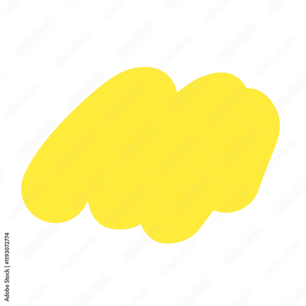 Hand drawn yellow highlight marker line for text Hand drawn yellow highlight marker line for text