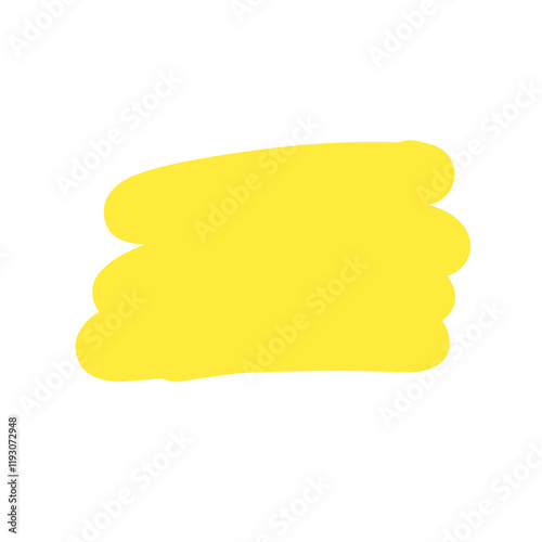 Hand drawn yellow highlight marker line for text