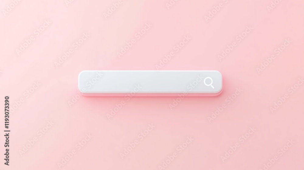 A minimalist white search bar on a soft pink background, suggesting simplicity and ease of use in digital searching. A minimalist white search bar on a soft pink background, suggesting simplicity and ease of use in digital searching.