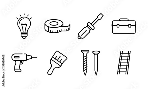 DIY and Home Improvement Icon Set