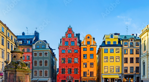 Historische Häuser in der altstadt Gamla Stan in Stockholm