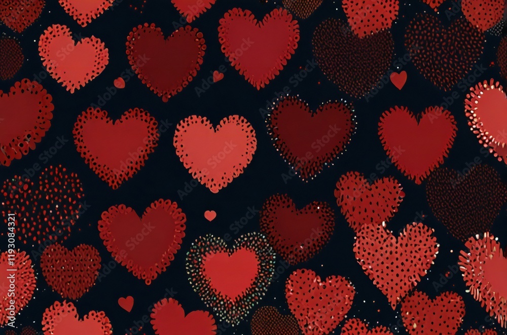 seamless pattern with red hearts seamless pattern with red hearts