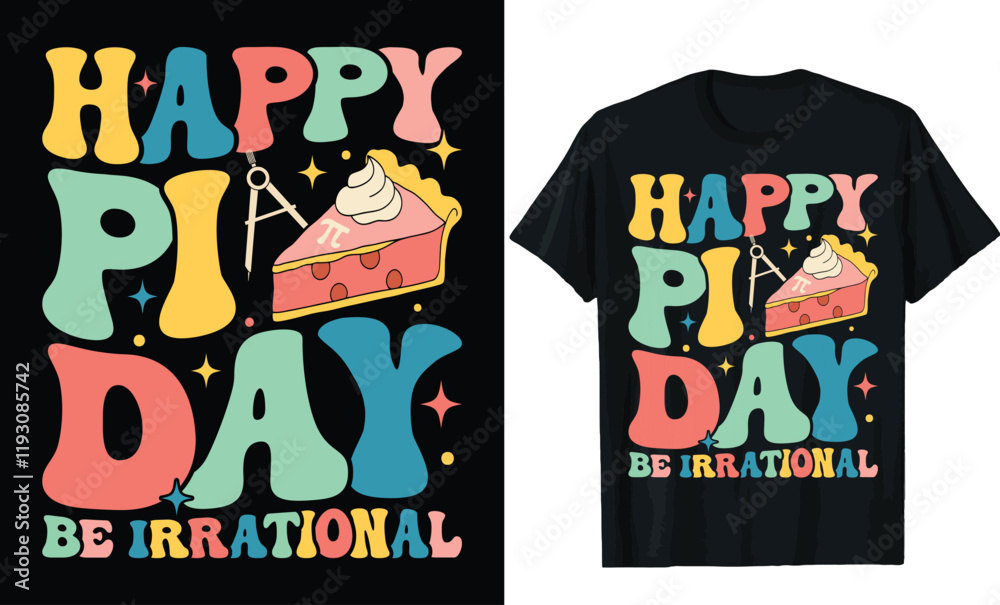 Obraz premium happy pi day t-shirt design
