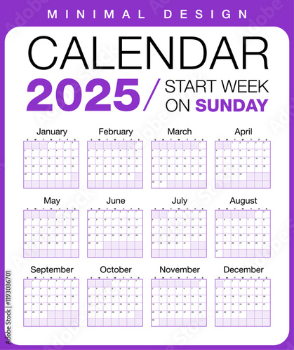 Calendar 2027 the week starts on Sunday.