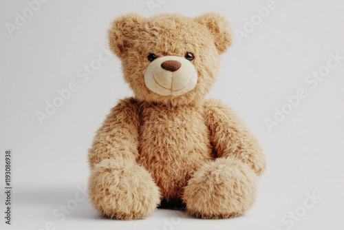 Soft teddy bear with friendly expression, perfect for cuddling a