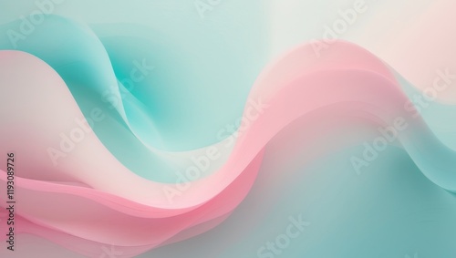Pink and Turquoise Abstract Gradient Background Soft Watercolor Dreamy Atmosphere