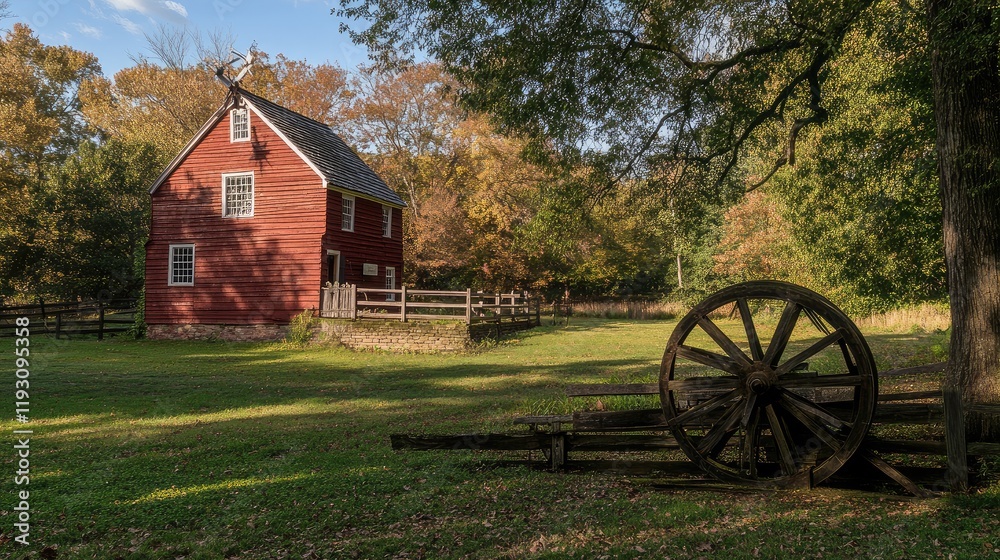 Fototapeta premium old red barn