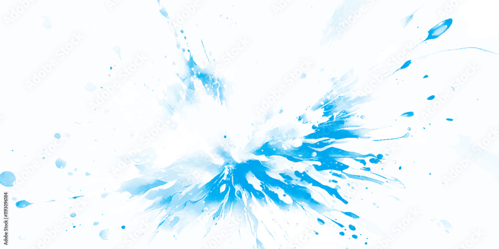 Naklejka premium Vector stylish blue watercolor paint stains background.