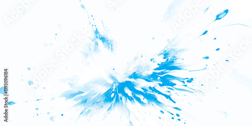 Vector stylish blue watercolor paint stains background.