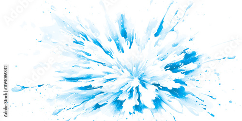 Vector stylish blue watercolor paint stains background.