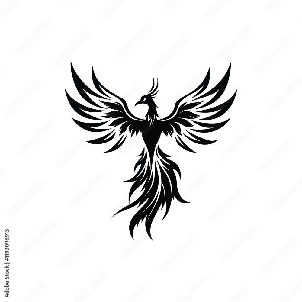 Obraz premium Phoenix Mythology Bird Vector Illustration Design